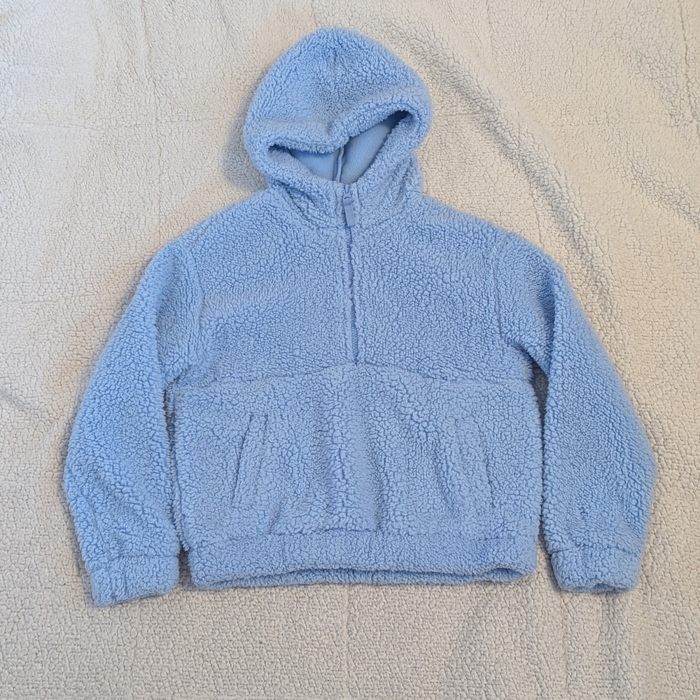 Mondetta Light Blue Kids 1/2 Zip Sherpa Hoodie